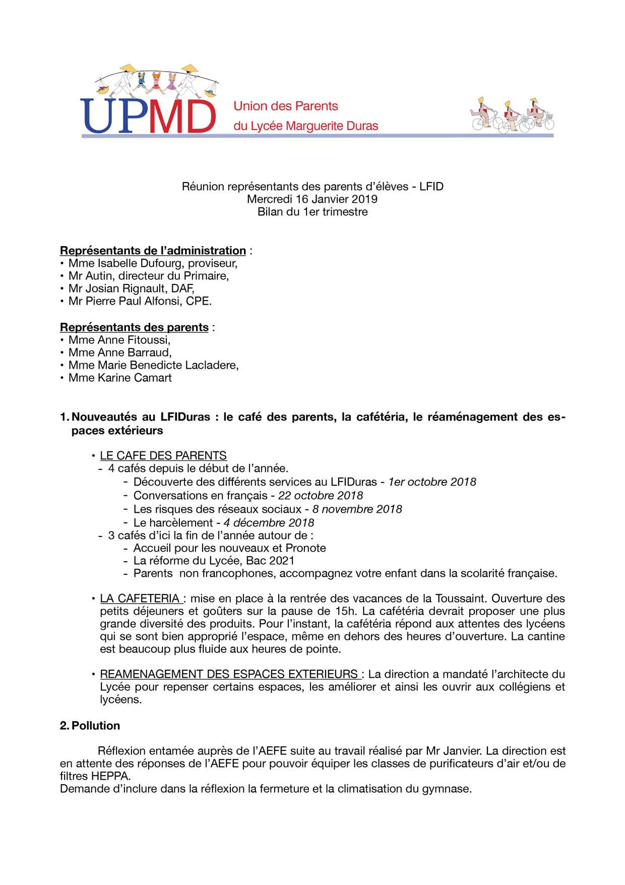 🇫🇷 Compte-rendu de la rencontre avec la direction du 16 janvier 2019
