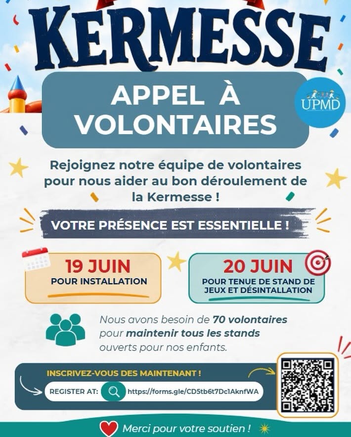Appel à volontaires | Kermesse 2026